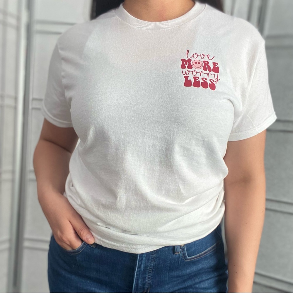 Love More Tshirt Graphic Top Personalized Tee